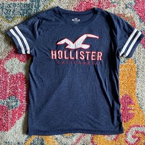 3/$10 Hollister Dark Blue Tee with Logo